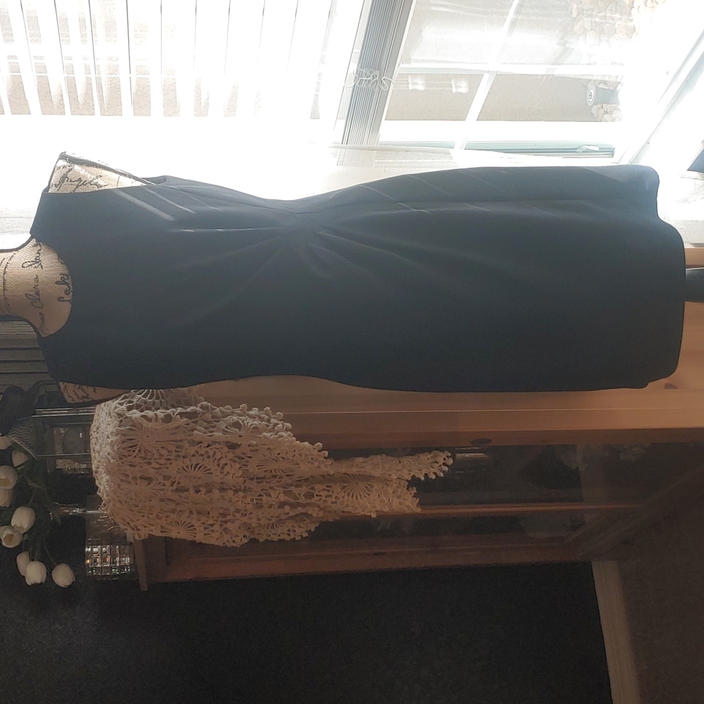 Black sheath dress